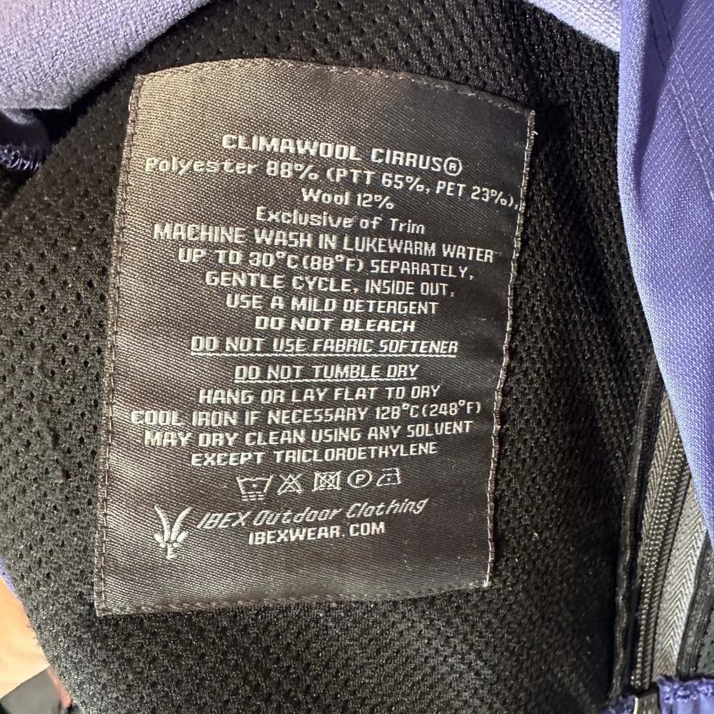 Ibex Climawool Softshell Jacket Womens S Blue Full Zip Performance Outdoor - Picture 10 of 10